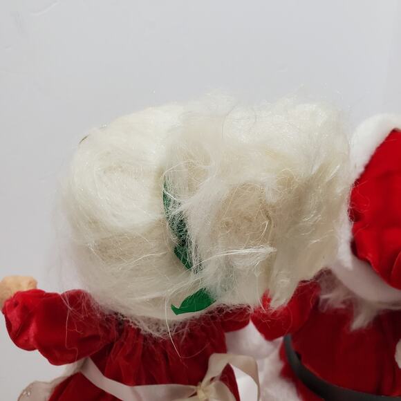 Vtg Santa & Mrs. Claus Paper Mache Christmas Décor 13" Tall Holiday - Picture 10 of 16